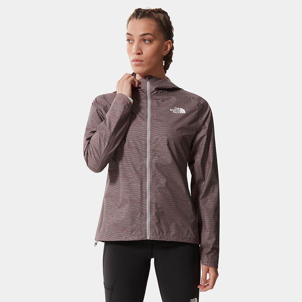 The North Face Lightweight Jackets Womens Australia - The North Face Printed First Dawn Purple Runni